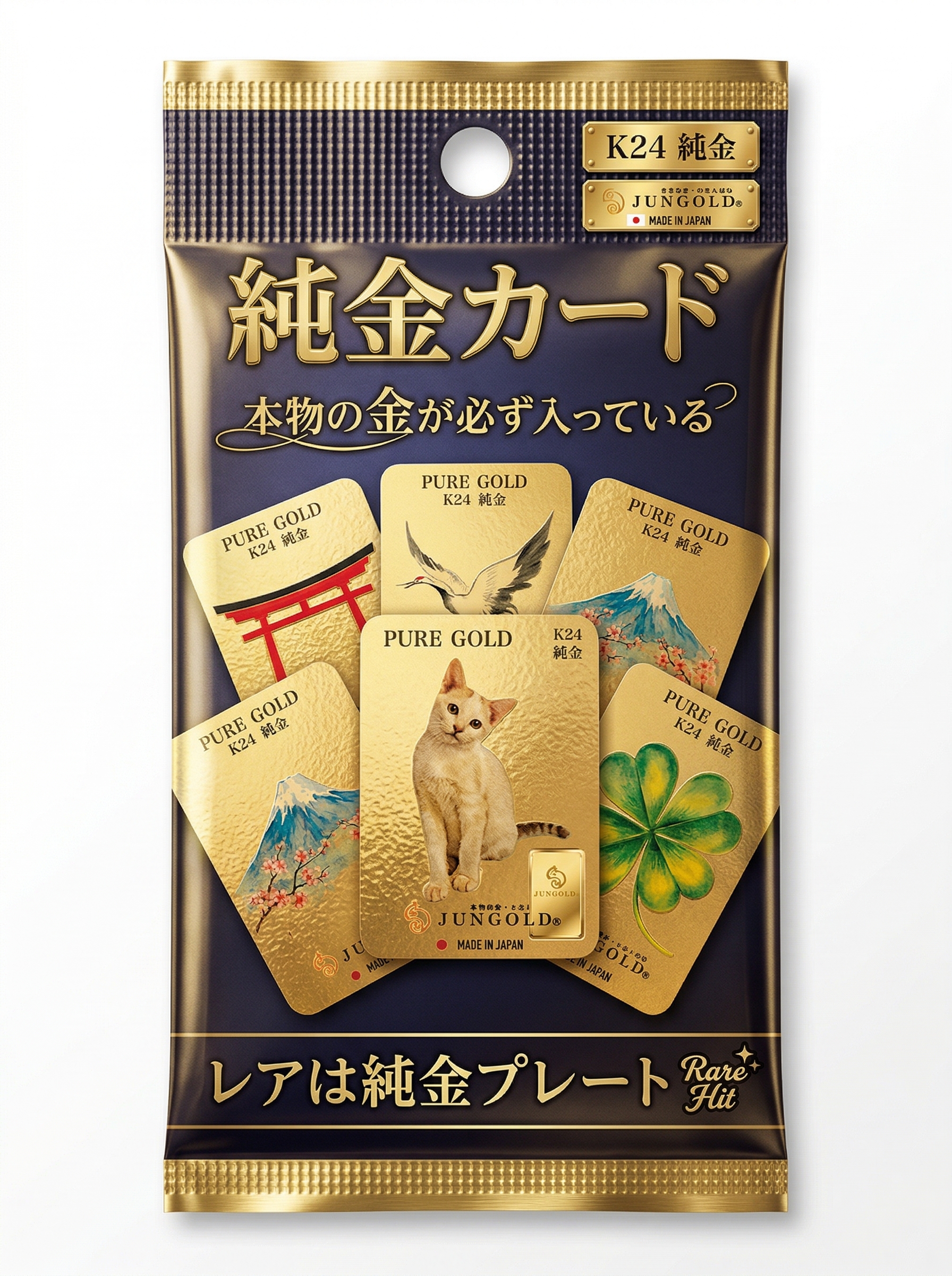 純金カード10枚から小ロット対応